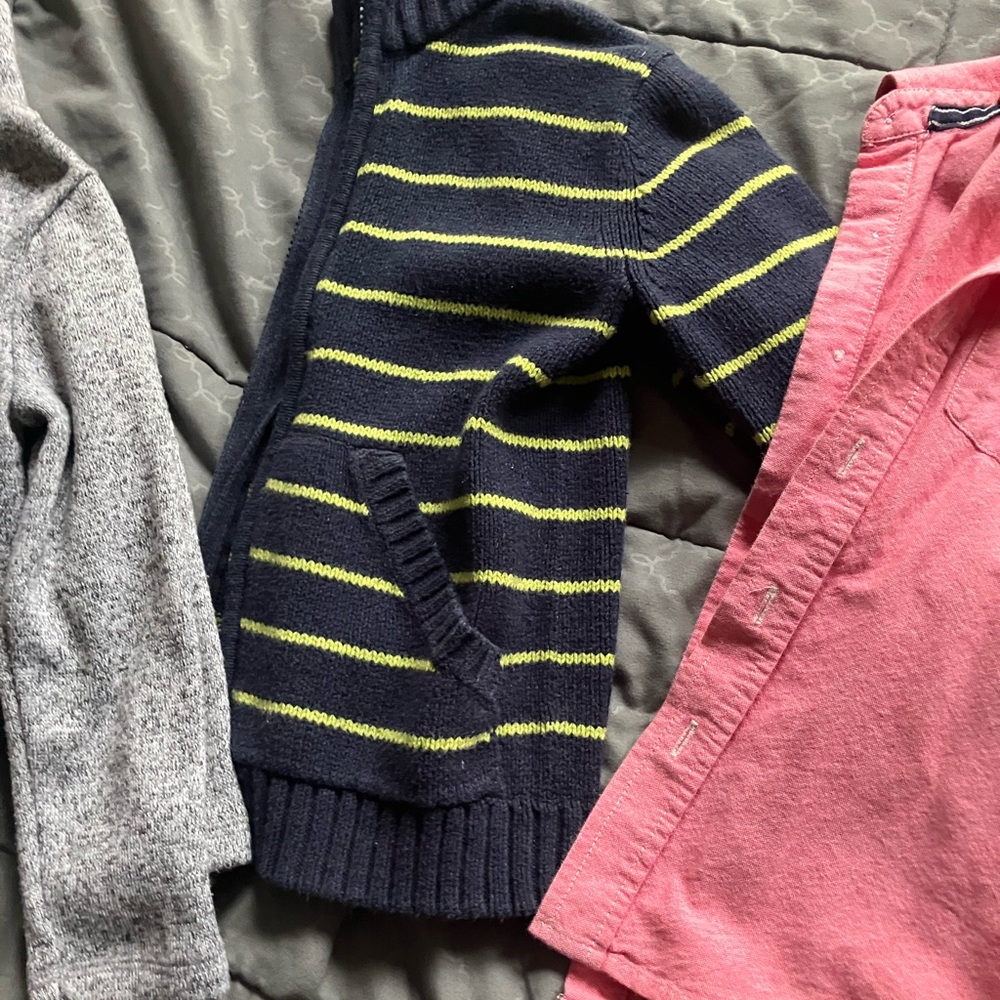 Striped Navy and Yellow Sweater